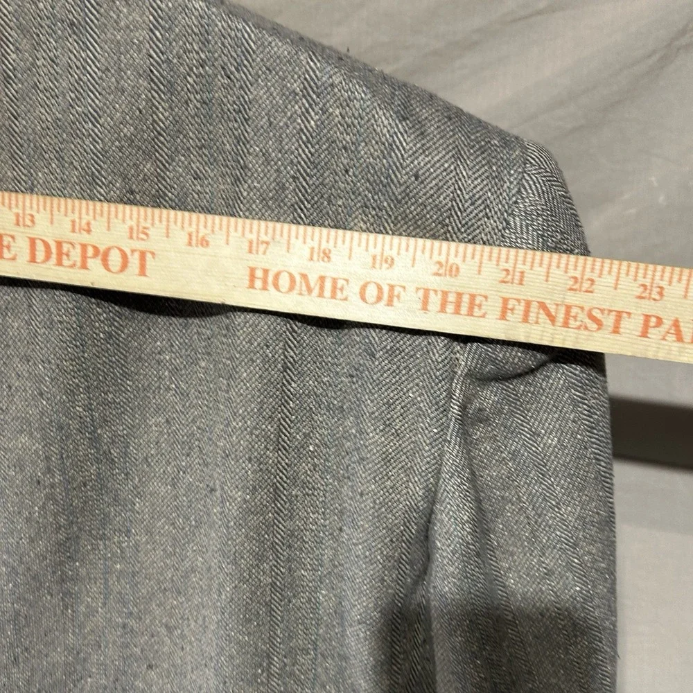 Vintage John H Craigmiles 48R Blazer Grey Herringbone Sport Coat Suit Jacket